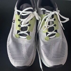 Women's Athletic Shoes in White and Green by On